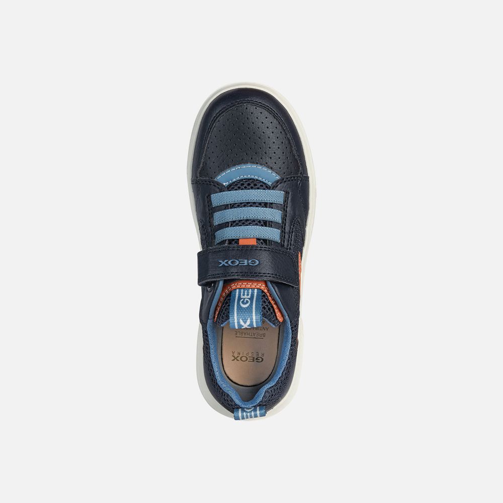 Geox Sneakers Navy/Orange Nettuno - Geox Boys Shoes - OHJQXY416